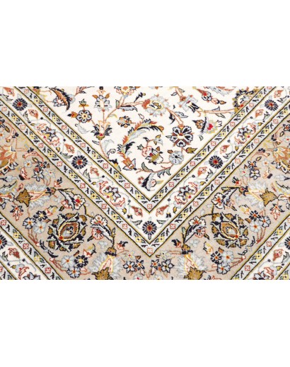Tappeto Kashan Persia bianco azzurro 246x357