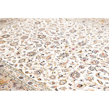 Tappeto Kashan Persia bianco azzurro 246x357