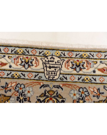Tappeto Kashan Persia bianco azzurro 246x357