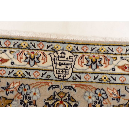 Tappeto Kashan Persia bianco azzurro 246x357