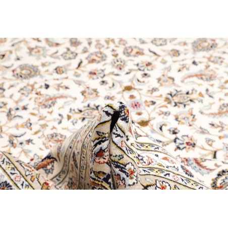 Tappeto Kashan Persia bianco azzurro 246x357