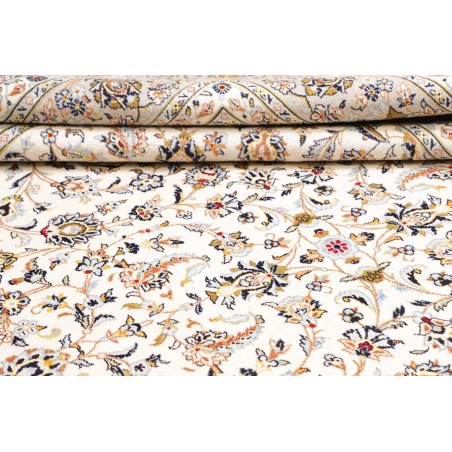 Tappeto Kashan Persia bianco azzurro 246x357