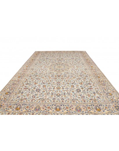 Tappeto Kashan Persia beige bianco 292x405