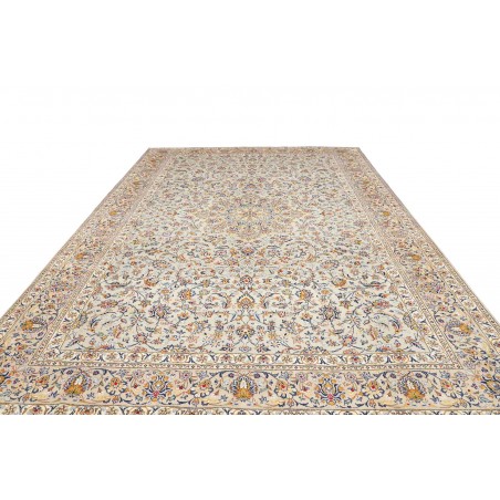 Tappeto Kashan Persia beige bianco 292x405
