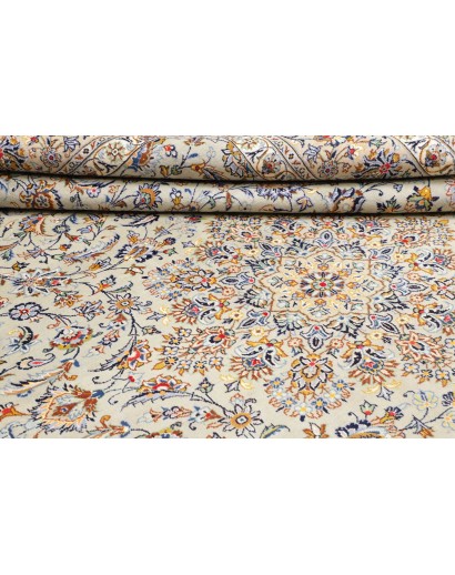 Tappeto Kashan Persia beige bianco 292x405