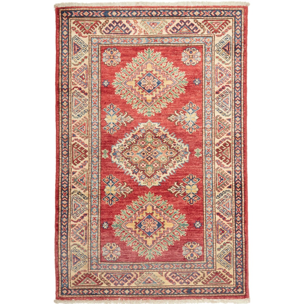 Tappeto Kazak Fine Pakistan marrone grigio 80x120 Tappeto Kazak Fine Pakistan marrone grigio 80x120