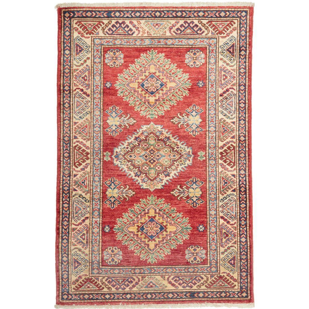 Tappeto Kazak Fine Pakistan marrone grigio 86x116 Tappeto Kazak Fine Pakistan marrone grigio 86x116