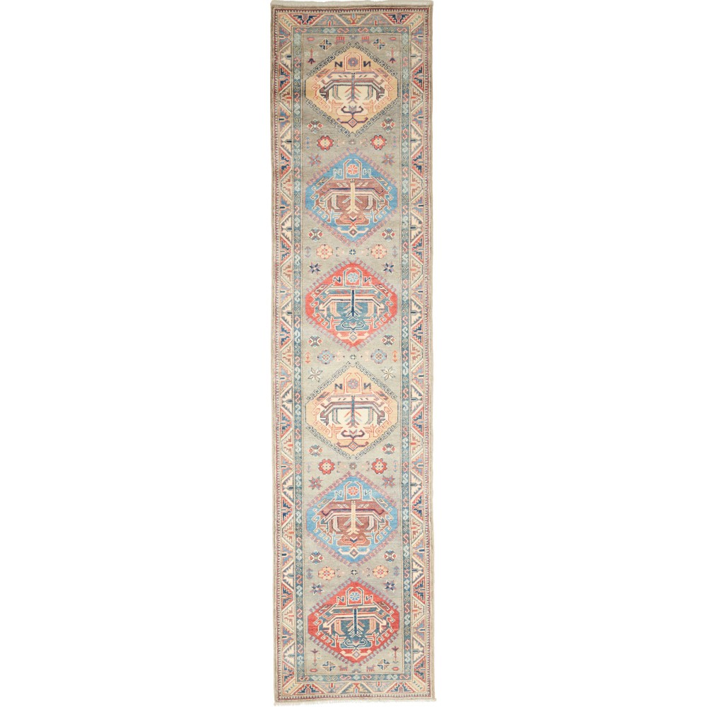 Tappeto Kazak Afghanistan beige 84x362 Tappeto Kazak Afghanistan beige 84x362