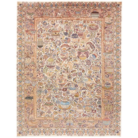 Tappeto Kashamr Zirkhaki Persia marrone grigio 303x394