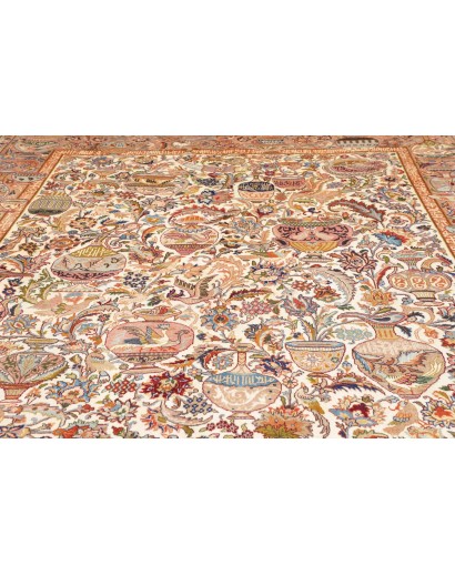 Tappeto Kashamr Zirkhaki Persia marrone grigio 303x394