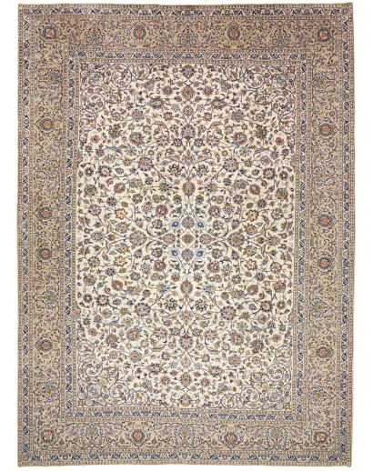 Tappeto Kashan Persia beige bianco 285x392