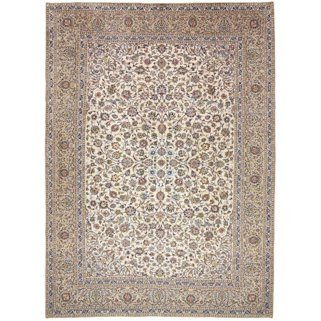 Tappeto Kashan Persia beige bianco 285x392