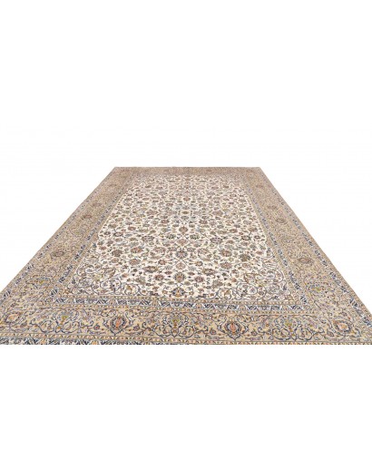 Tappeto Kashan Persia beige bianco 285x392