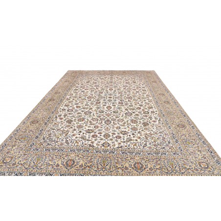 Tappeto Kashan Persia beige bianco 285x392