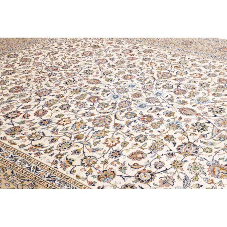 Tappeto Kashan Persia beige bianco 285x392