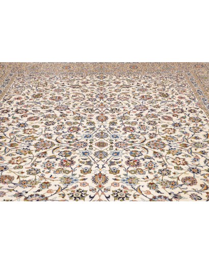Tappeto Kashan Persia beige bianco 285x392