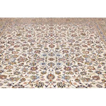Tappeto Kashan Persia beige bianco 285x392