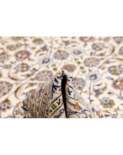 Tappeto Kashan Persia beige bianco 285x392