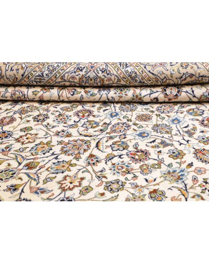 Tappeto Kashan Persia beige bianco 285x392
