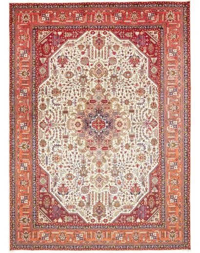 Tappeto Tabriz Persia giallo rosso 252x346