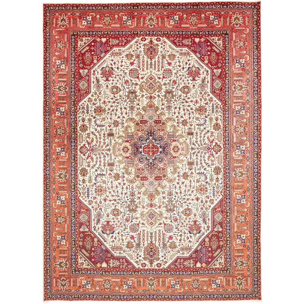 Tappeto Tabriz Persia giallo rosso 252x346