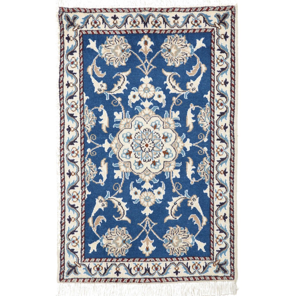 Tappeto Nain Kashmar Persia grigio azzurro 60x90 Tappeto Nain Kashmar Persia grigio azzurro 60x90