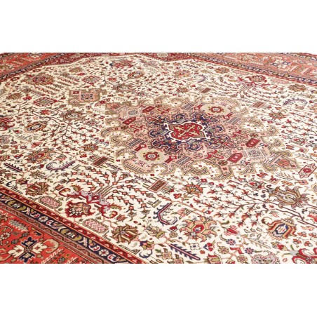 Tappeto Tabriz Persia giallo rosso 252x346