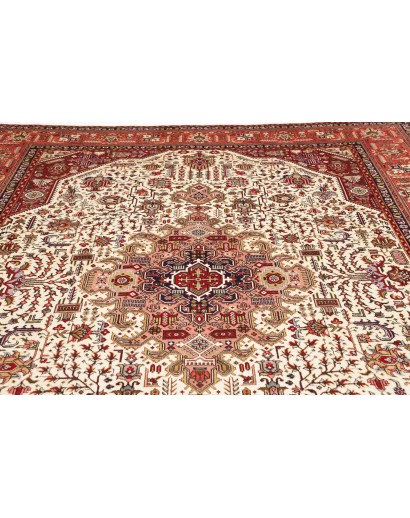 Tappeto Tabriz Persia giallo rosso 252x346