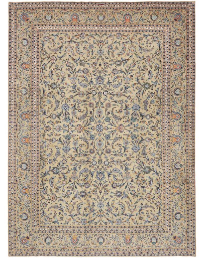 Tappeto Kashan Persia azzurro grigio 310x425