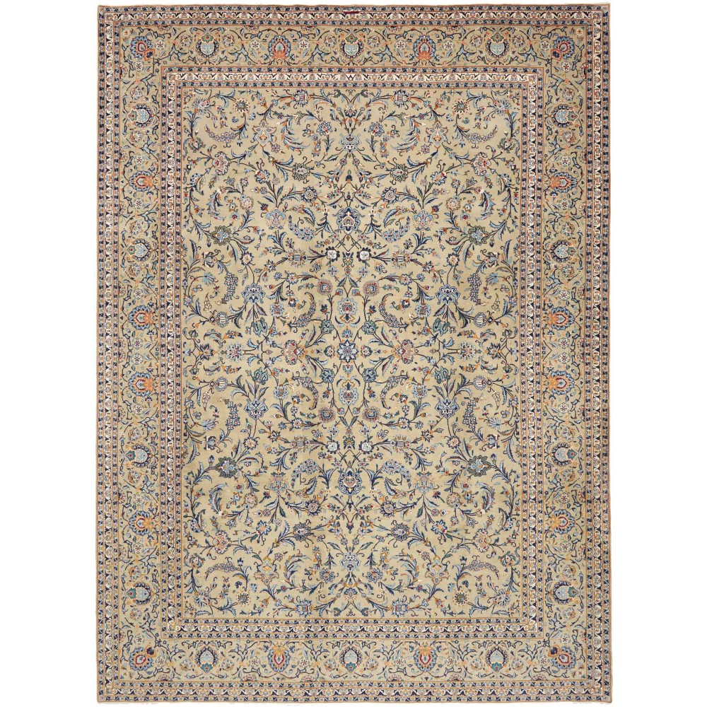 Tappeto Kashan Persia azzurro grigio 310x425