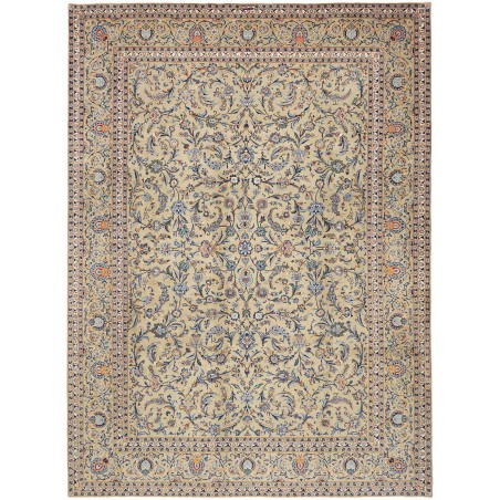 Tappeto Kashan Persia azzurro grigio 310x425