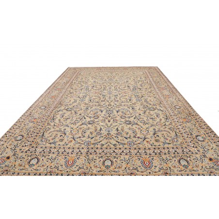 Tappeto Kashan Persia azzurro grigio 310x425