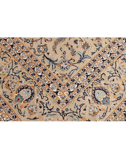 Tappeto Kashan Persia azzurro grigio 310x425