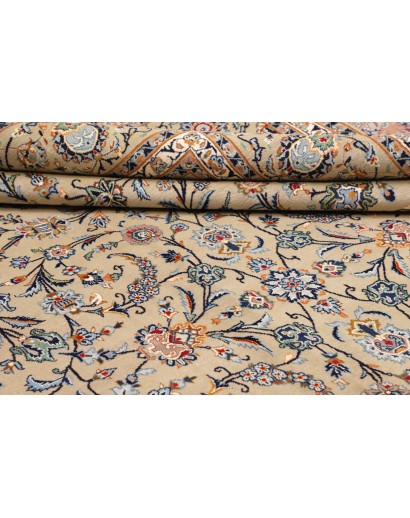 Tappeto Kashan Persia azzurro grigio 310x425