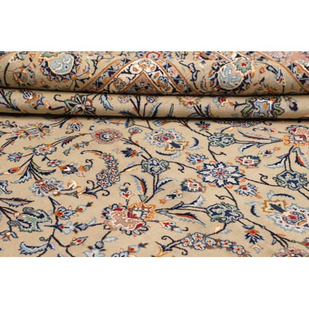 Tappeto Kashan Persia azzurro grigio 310x425