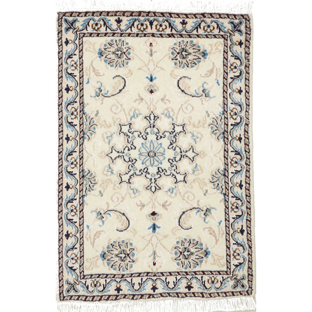 Tappeto Nain Kashmar Persia bianco 60x90 Tappeto Nain Kashmar Persia bianco 60x90