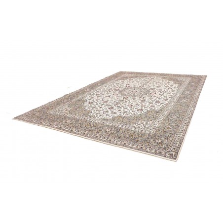 Tappeto Kashan Persia beige bianco 300x397