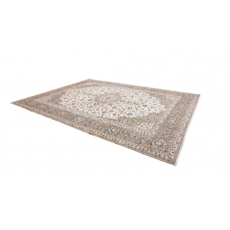 Tappeto Kashan Persia beige bianco 300x397