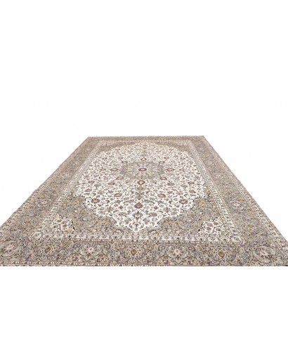 Tappeto Kashan Persia beige bianco 300x397