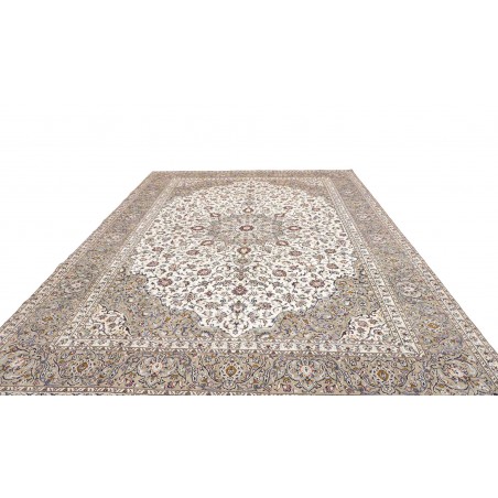 Tappeto Kashan Persia beige bianco 300x397