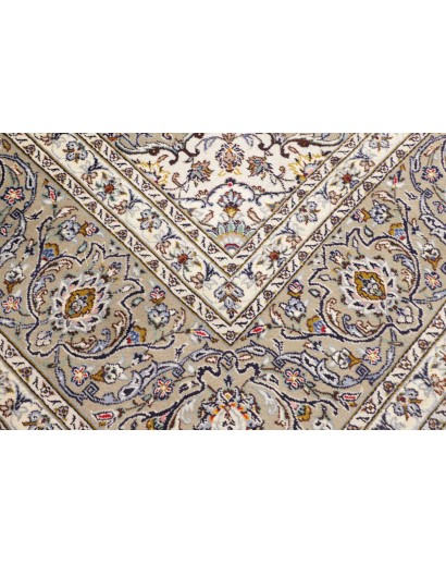 Tappeto Kashan Persia beige bianco 300x397