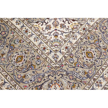 Tappeto Kashan Persia beige bianco 300x397