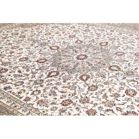 Tappeto Kashan Persia beige bianco 300x397