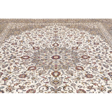 Tappeto Kashan Persia beige bianco 300x397