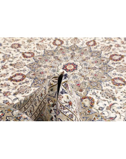 Tappeto Kashan Persia beige bianco 300x397