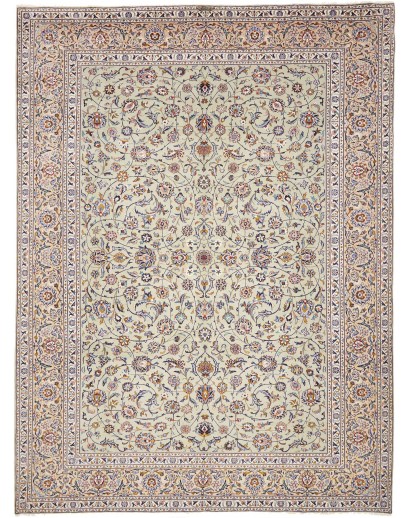 Tappeto Kashan Persia beige bianco 303x410