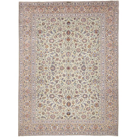 Tappeto Kashan Persia beige bianco 303x410