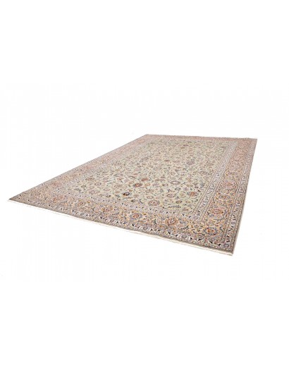 Tappeto Kashan Persia beige bianco 303x410