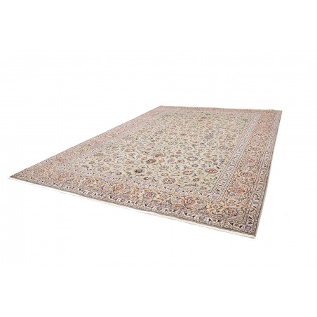 Tappeto Kashan Persia beige bianco 303x410