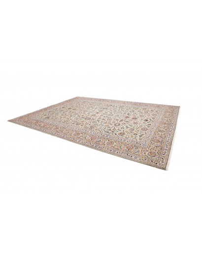 Tappeto Kashan Persia beige bianco 303x410